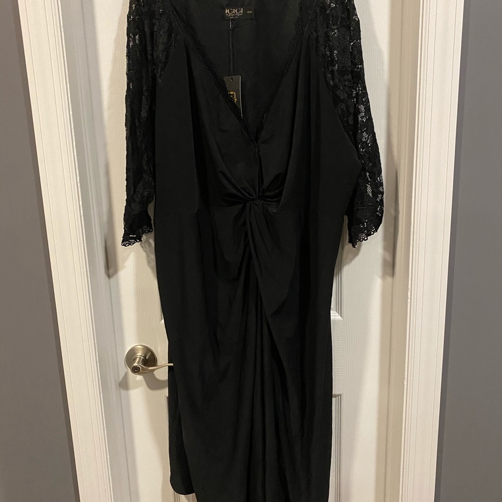 Igigi Black V-neck Dress